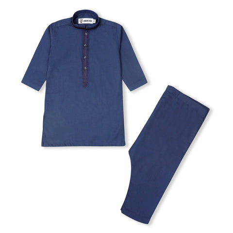 Embroidered Kurta Shalwar dark cornflower blue - ValueBox