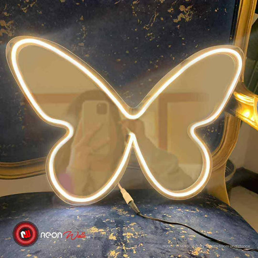 Butterfly Selfie Neon Mirror - Neon Light