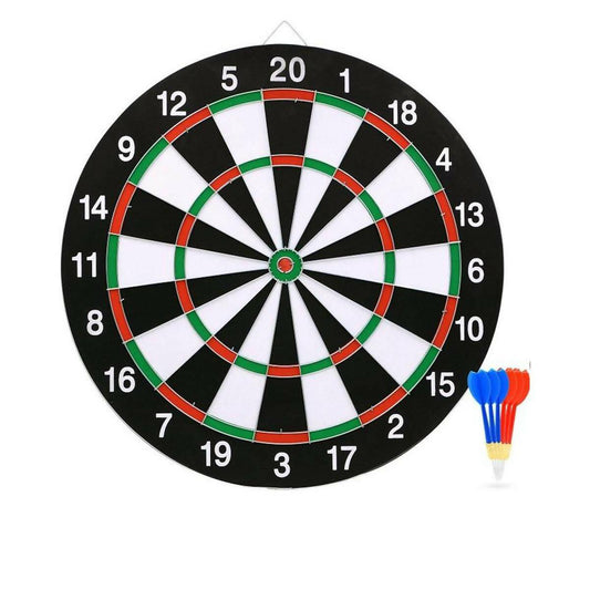 15" Dart Board With 6 Darts Game Set