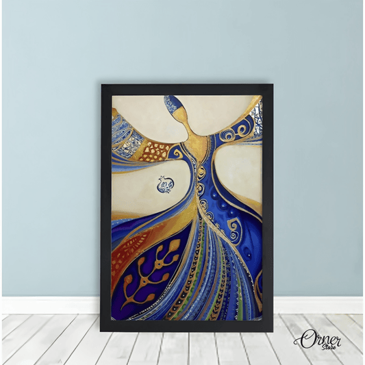 Colorful Turkish Whirling Dervish | Sufism Poster Wall Art - ValueBox