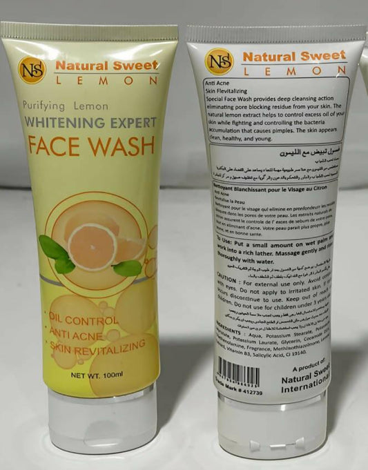 NS Natural Sweet Lemon Whitening Expert Face Wash - ValueBox