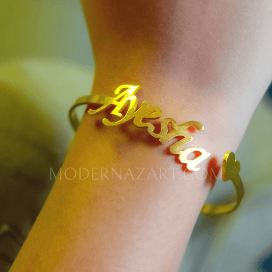 Name Bracelet With Heart