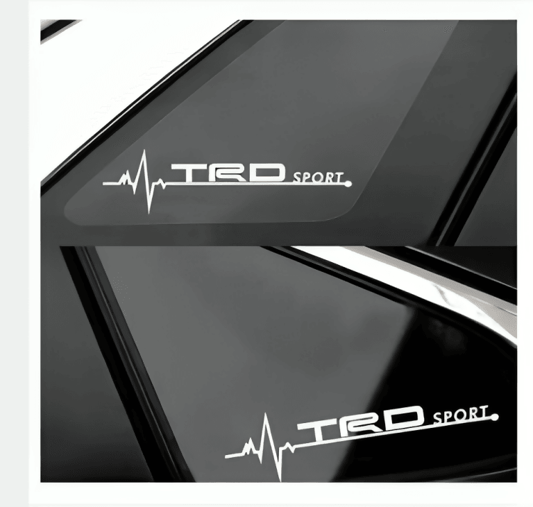 2pcs Car styling TRD Sport Decal car windows sticker accessories - ValueBox