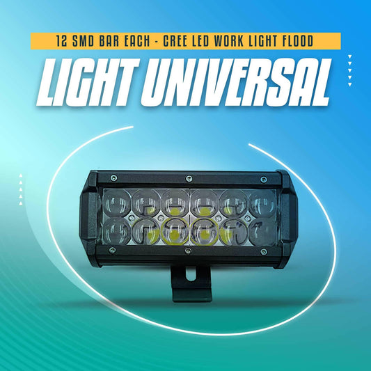 12 SMD Bar Light Universal - Each - Cree LED Work Light Flood Spot Light Offroad Driving LED Light Bar
