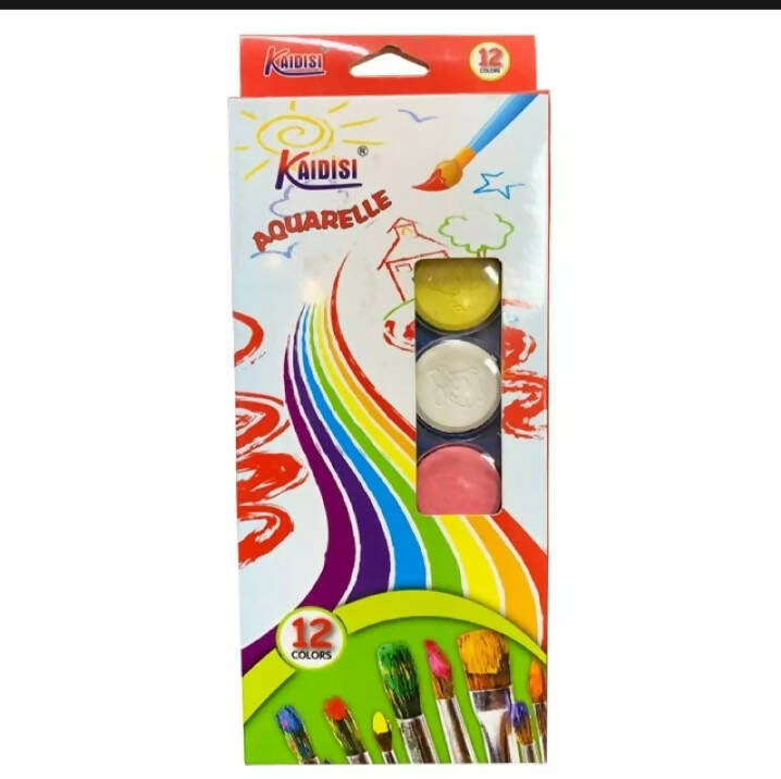 Pack Of 12 Kaidisi Water Colours