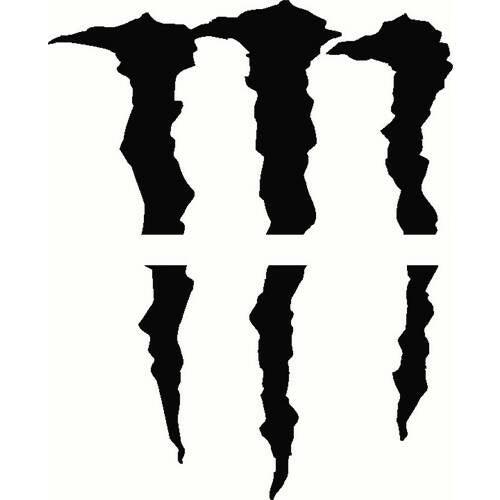 Monster Logo (Black) Sticker Big Size for Car Bonnet and Bumper. Auto Styling, Auto Decoration. - ValueBox