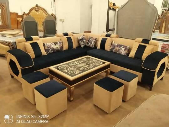 7 Seater Cornor Sofa and Table - ValueBox