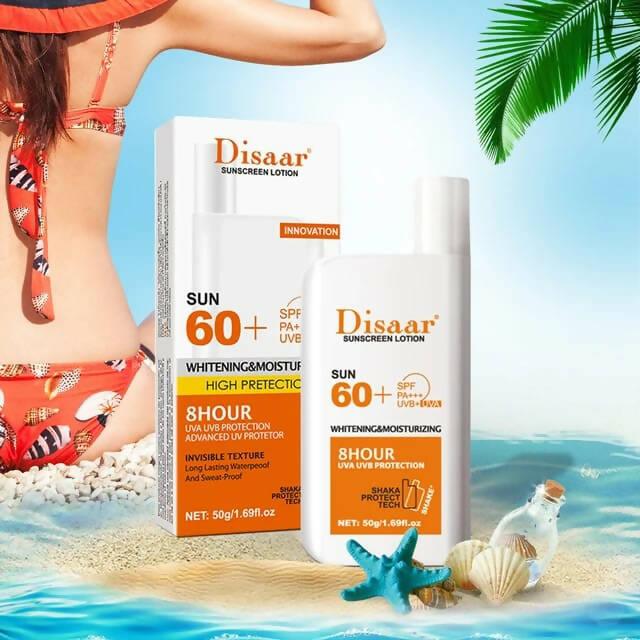 Disaar SPF 60 Sunscreen Lotion 50g Whitening - ValueBox