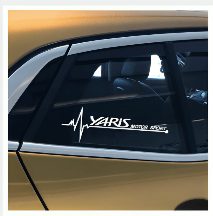 2PCS Car Side Window Vinyl Stickers Decals For Toyota Yaris Accessories - ValueBox