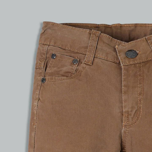 Brown Denim cotton pants