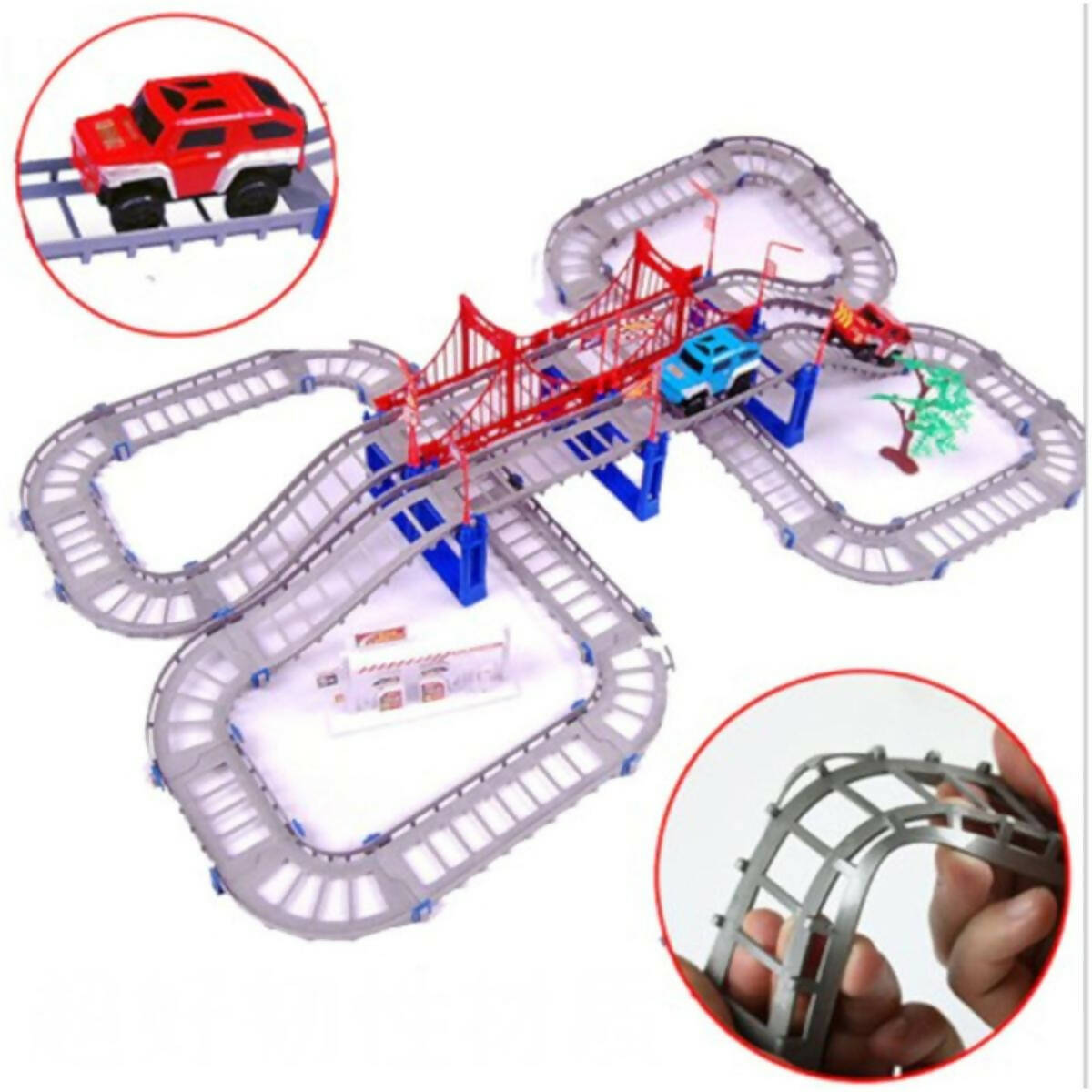 Jeep Truck Track set Roller Coaster for kids 33pcs