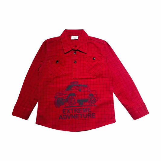 Maroon Boys' Casual Shirt