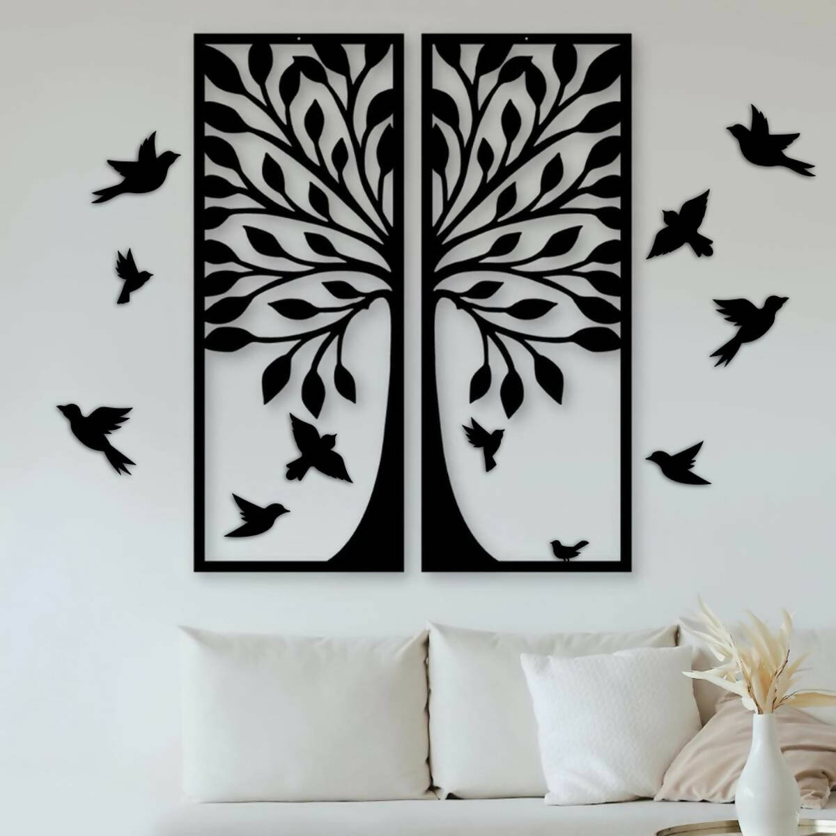 Wooden Olive Tree Wall Art Decoration 2 Pieces