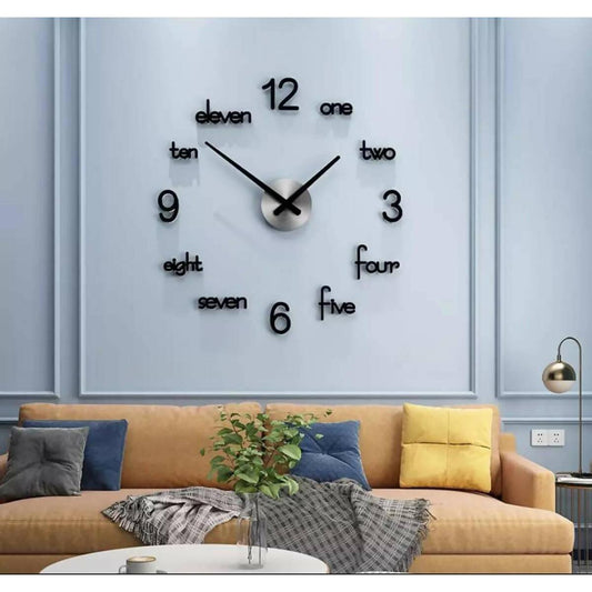 Big Size DIY Wall Clocks For Bedroom, Wall Clock Wooden, Clocks For Rooms, Wall Clock 3d For Drawing Room, Wall Clock 3d, Clock Wall Stylish, Fancy Wooden Clock, Wooden Wall Clock Stylish Design, Diy 3d Acrylic Wall Clock