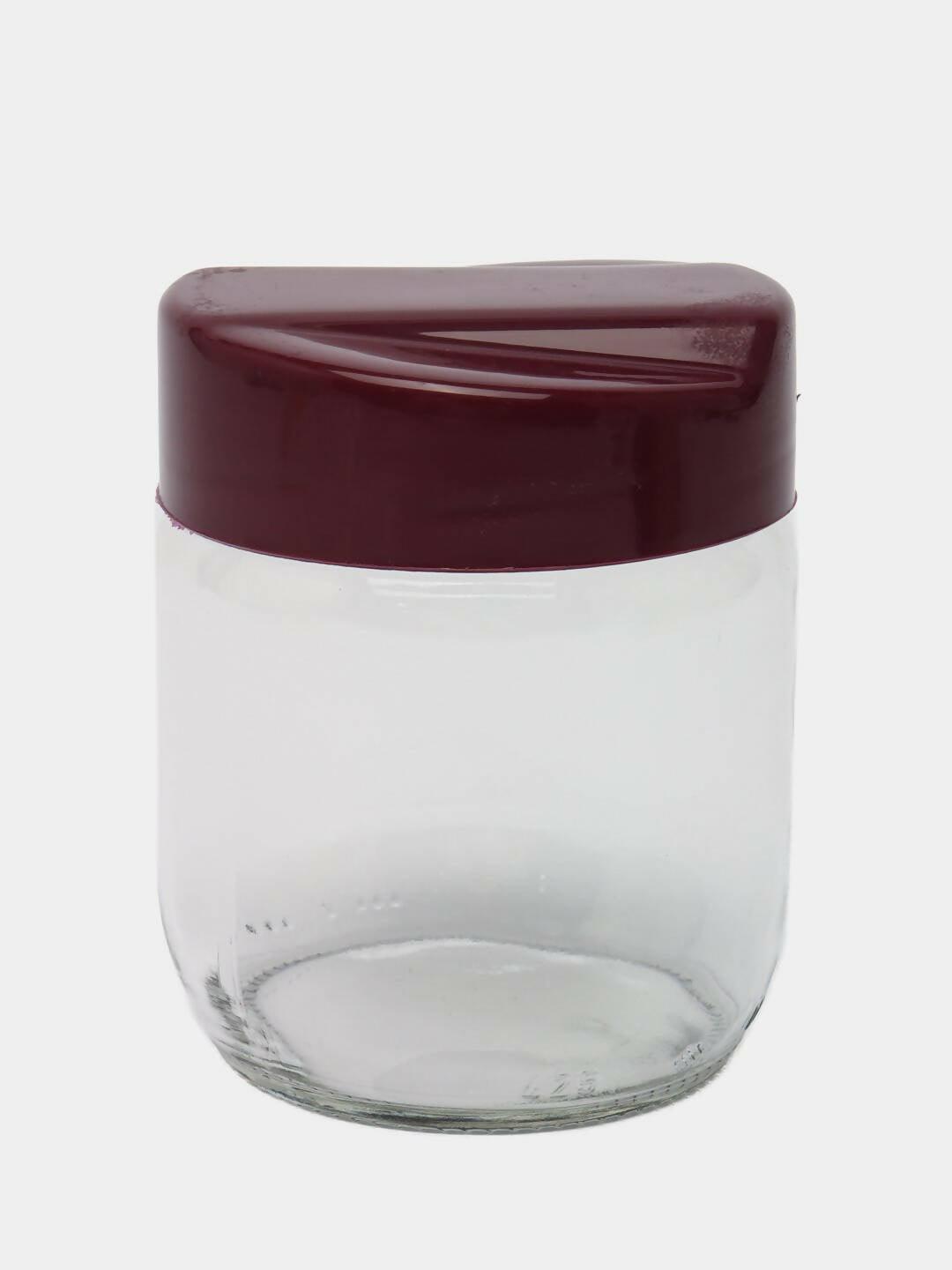 2 Pcs Glass Spice Jar 425ml (*W3.2,*L3.2,*H4.4)Inches - ValueBox