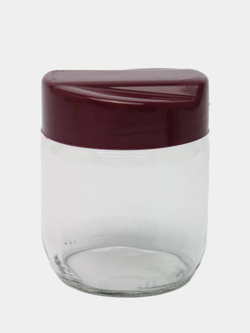 2 Pcs Glass Spice Jar 425ml (*W3.2,*L3.2,*H4.4)Inches - ValueBox