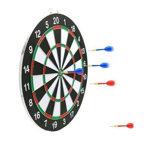 12" Dart Board With 6 Darts Game Set - ValueBox