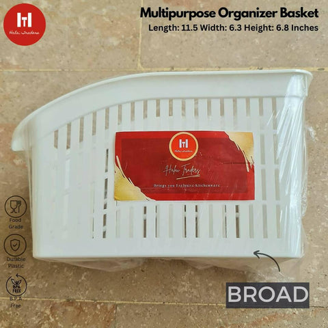 Multi-Purpose Organizer Basket-Broad - ValueBox