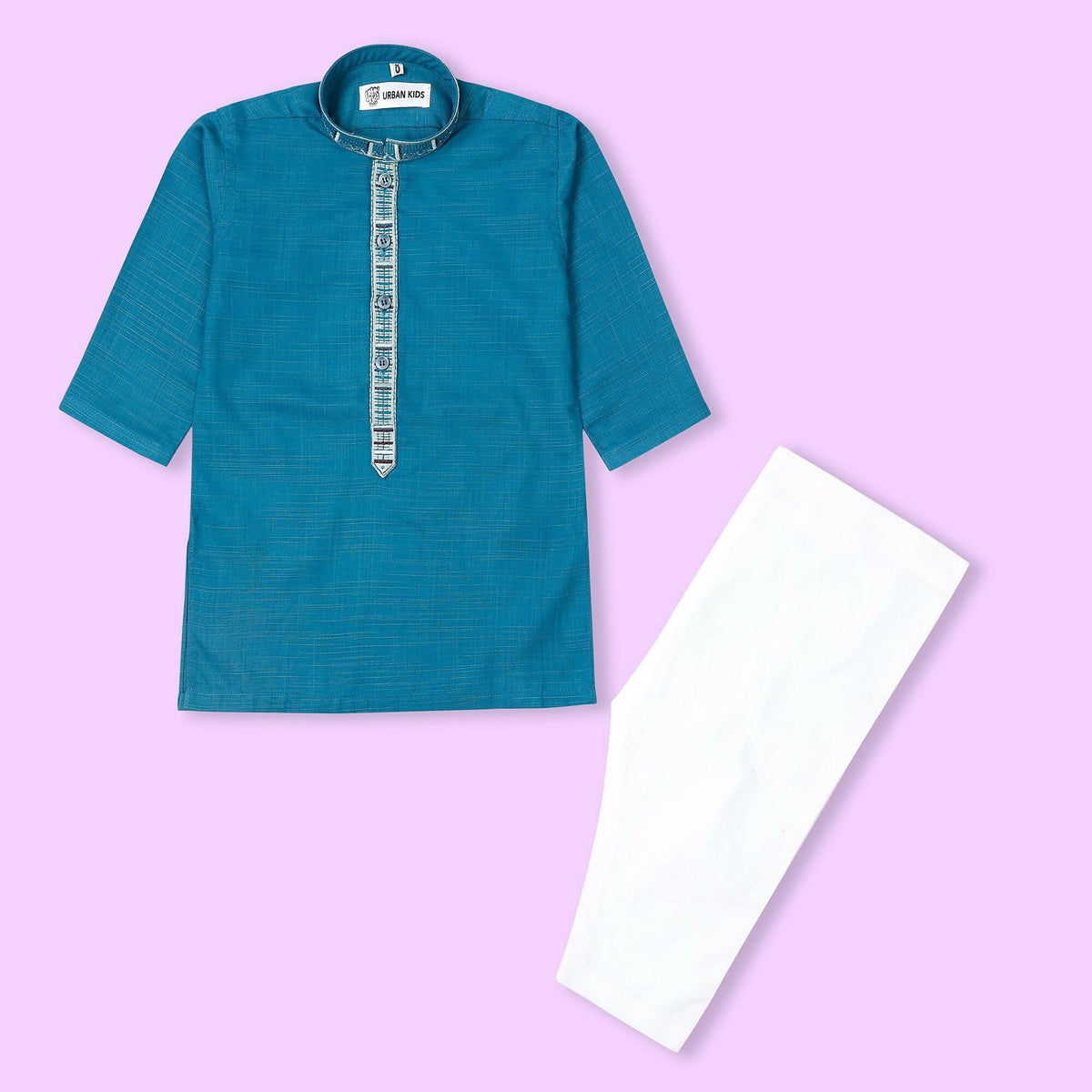 Embroidered Kurta Shalwar Blue and white - ValueBox