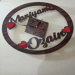 Customized Wooden Your Name Wall Clock - Wooden Wall Clock - Customize Clock - ValueBox