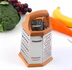 Stainless Steel Vegetable slicer 6 Sides 9 Inches Height Multi-purpose Best to Vegetables, Ginger,Garlic,Cheese,Grater Box for - ValueBox