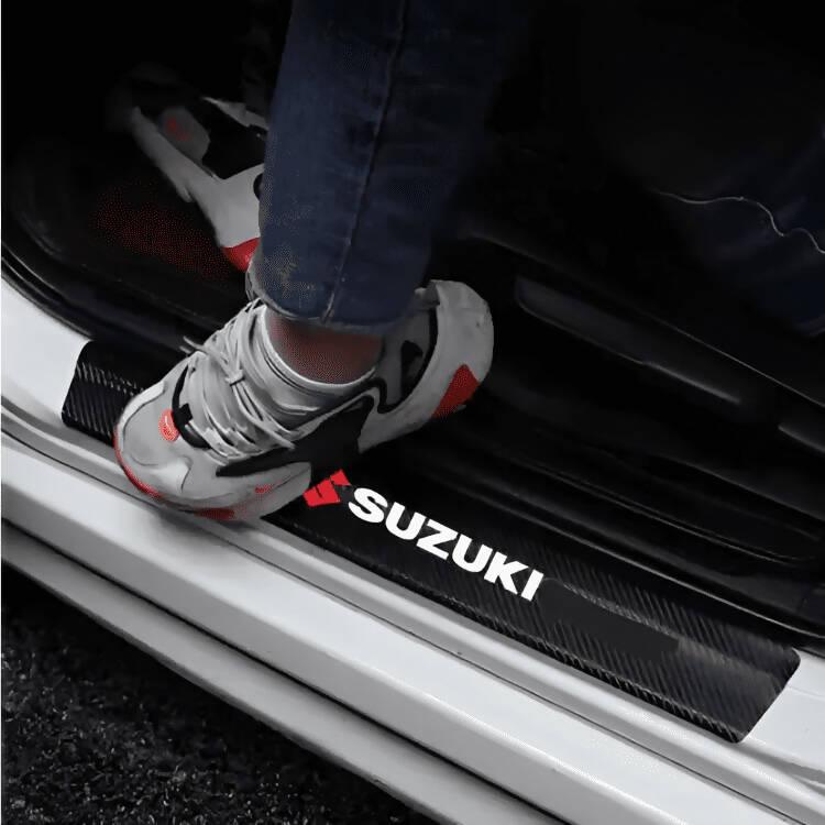 4pcs Car Waterproof carbon Door Sill Protector 3D Carbon protection sticker For Suzuki alto swift alto vxl vxr Accessories Fiber Scuff Protective Door Sill Cover Panel Sticker, Car Stickers, Stickers for Car - ValueBox