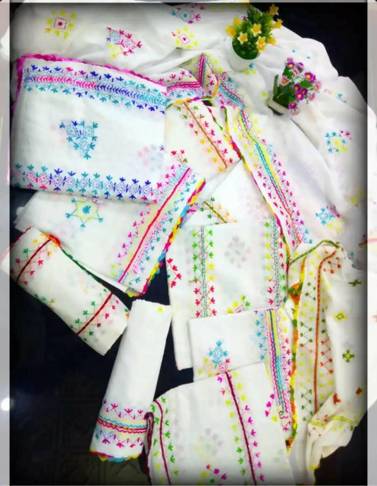 Hand Work Embroidery Dupatta and Shawl