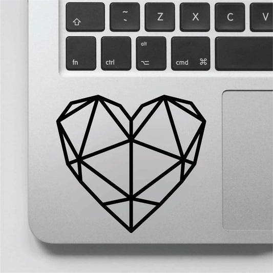 Geometrical Heart Shape Elegant Design Laptop Sticker Decal New Design, Car Stickers, Wall Stickers High Quality Vinyl Stickers by Sticker Studio - ValueBox