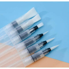 6pcs set Refillable Water Brush Ink Pen For Color Drawing Painting Illustration And Calligraphy School Stationery