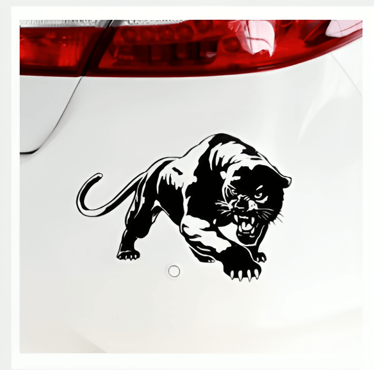 20x13cm Panther Car Body Decal Car Stickers Motorcycle Decorations Black/White Car Accessories - ValueBox