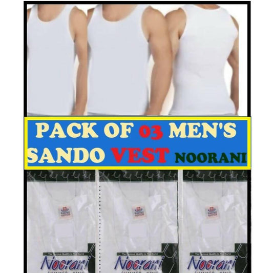 Pack of 3 Sando Inner wear for men's- Pack of 3 Noorani Men's Sando(sleeveless) Vest(banyan)