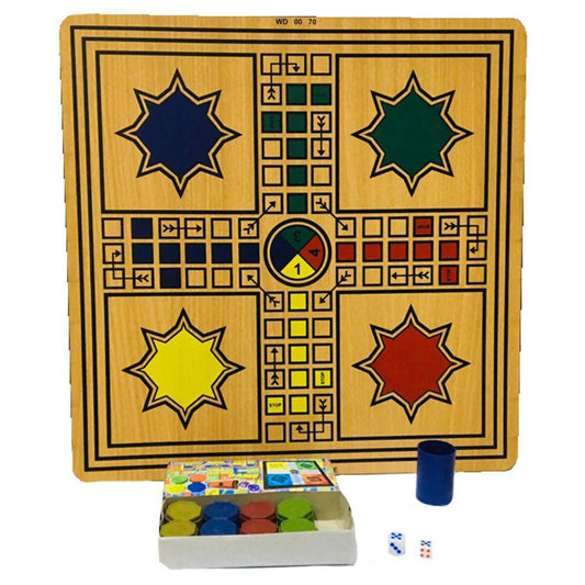 Ludo Family Wooden Baord game 45mm -18 Inches - ValueBox