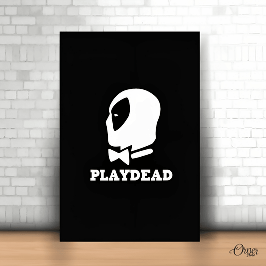Home & Wall decor B&W Deadpool Play Dead (Single Panel) | Poster Wall Art - ValueBox