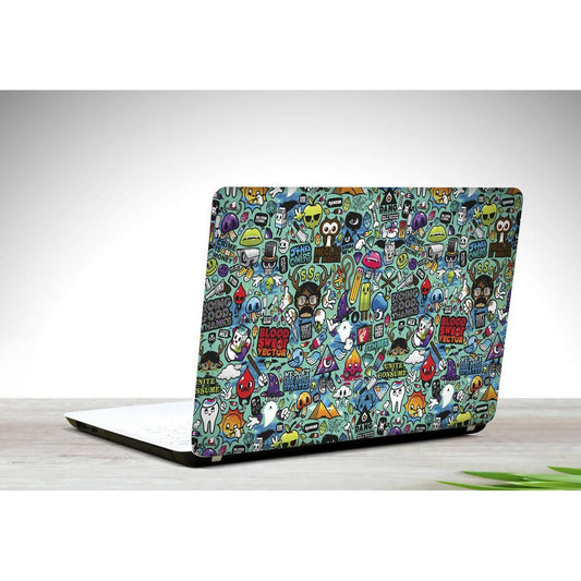 Doodle Blue Laptop Skin Vinyl Stickers - ValueBox