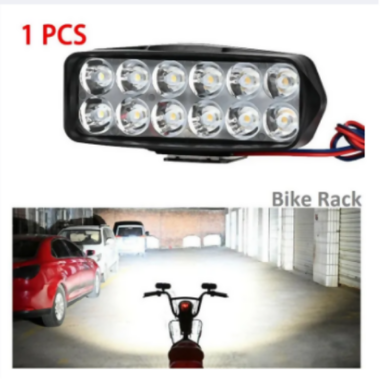 Motorcycle 12 LED External Lights Headlight Spot Fog Lamp