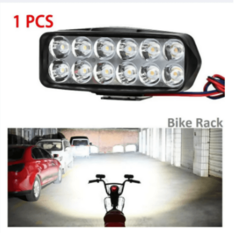 Motorcycle 12 LED External Lights Headlight Spot Fog Lamp - ValueBox