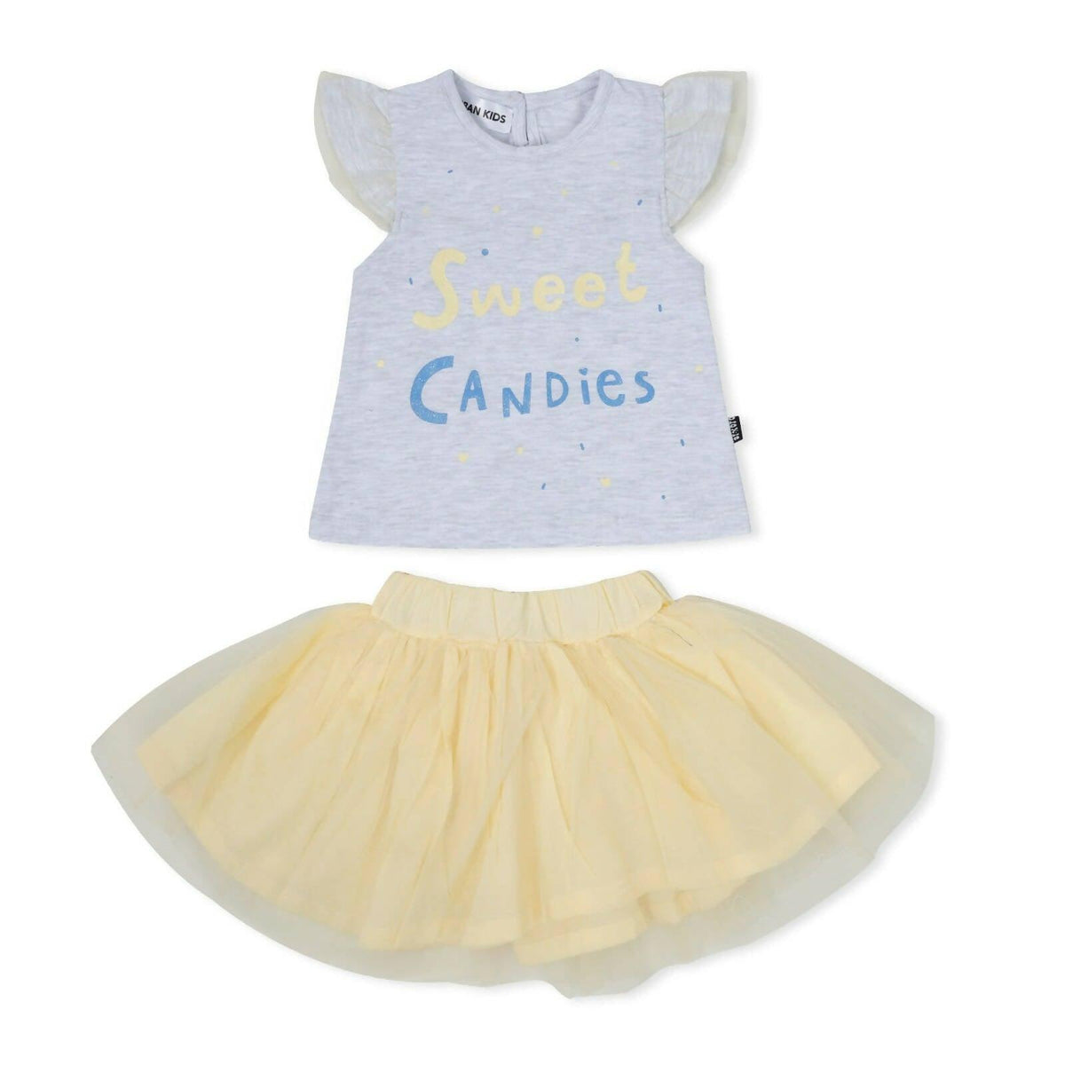 Sweet Candy 2 Piece Shirt & Skirt yellow - ValueBox