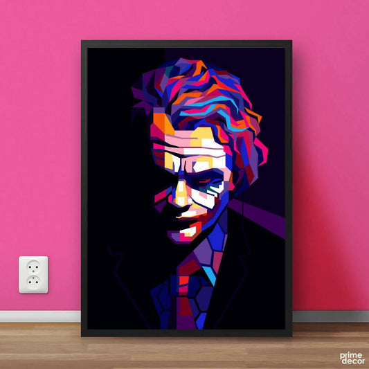 The Joker By Heath Ledger | Movie Poster Wall Art