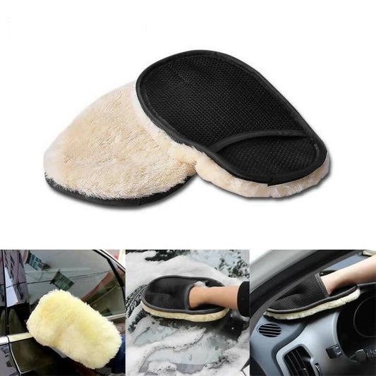 Soft Wool Car Cleaning Microfiber Glove