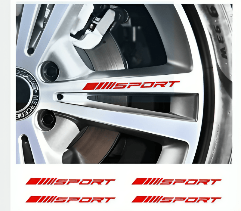 4pcs Car Rims Wheel Stickers Vinyl Auto Decals Car Accessories - ValueBox