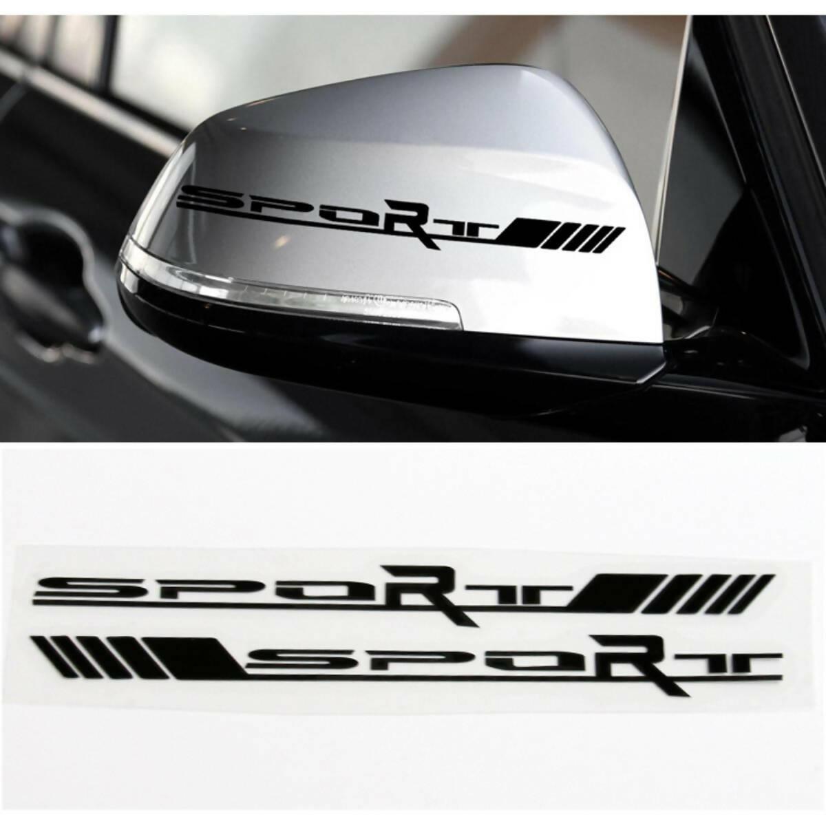 2Pcs (Black) Car Side Mirrors Stickers - ValueBox