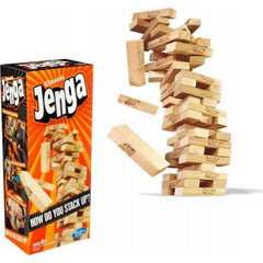 Classic Jenga Wooden Stacking Tower Board Game for Kids & Adults - ValueBox