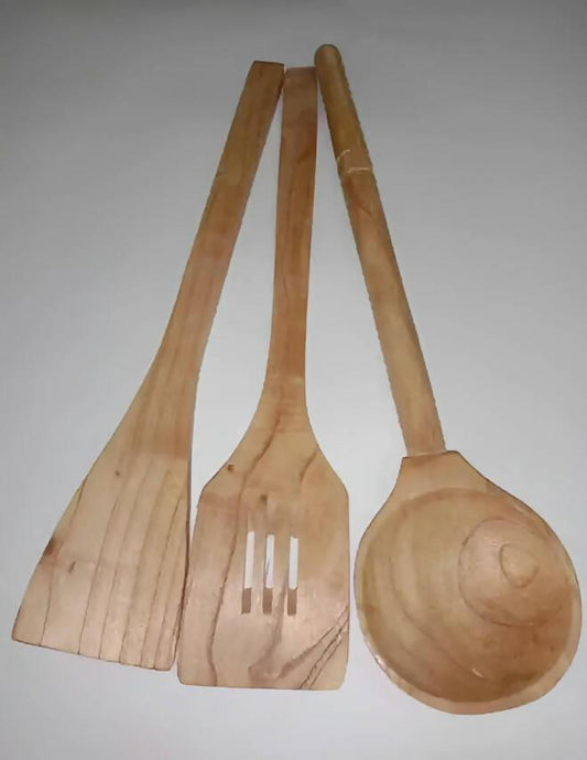 Wooden Kitchen Utensils Set | Wood Kitchen Utensil Set | Non Stick Cookware | Wooden Spatula set - ValueBox