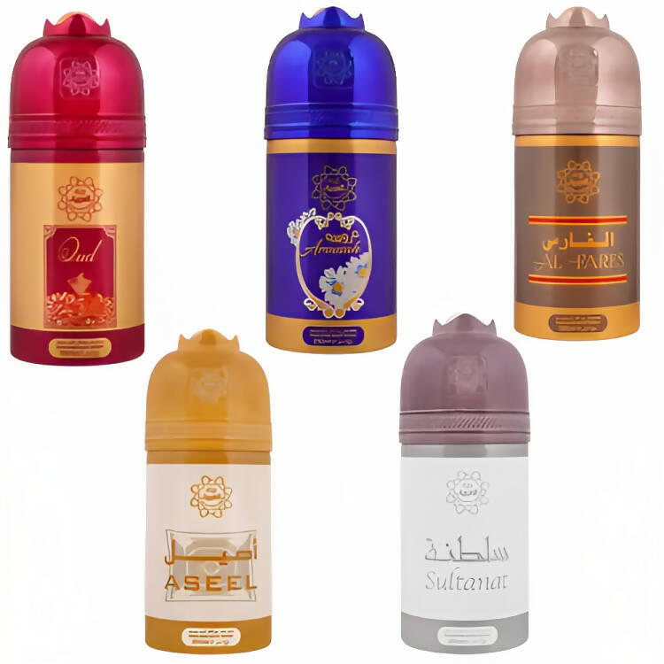 Arabic Perfumed Body Spray For Men & Women 250ml Big Bottle Original Al Arabia Brand (Sabaya) (OUD) (Aroosah) (Al-Fares) (Darahim) Easy to Gift Special Edition Each Body Perfume Body Spray Long Lasting UAE Original Imported
