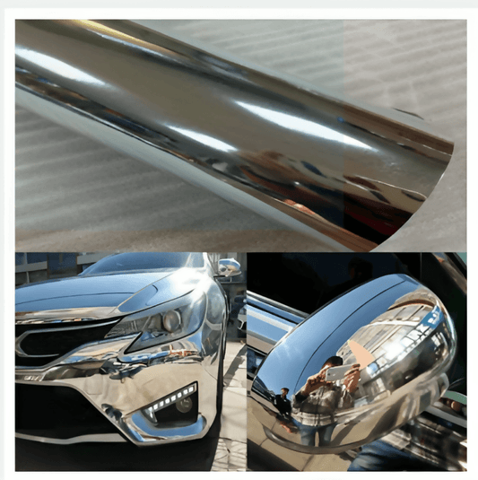 60cm*30cm Newest High stretchable mirror silver Chrome Mirror flexible Vinyl Wrap Sheet Roll Film Car Sticker Decal Sheet - ValueBox