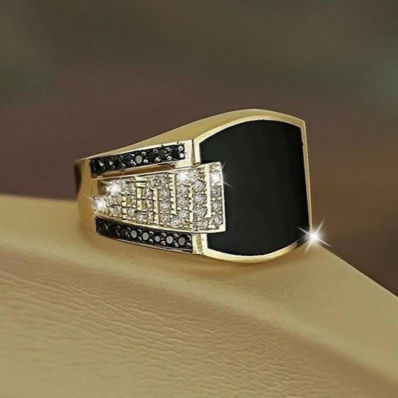 Men Ring Fashion Metal Gold Color - ValueBox