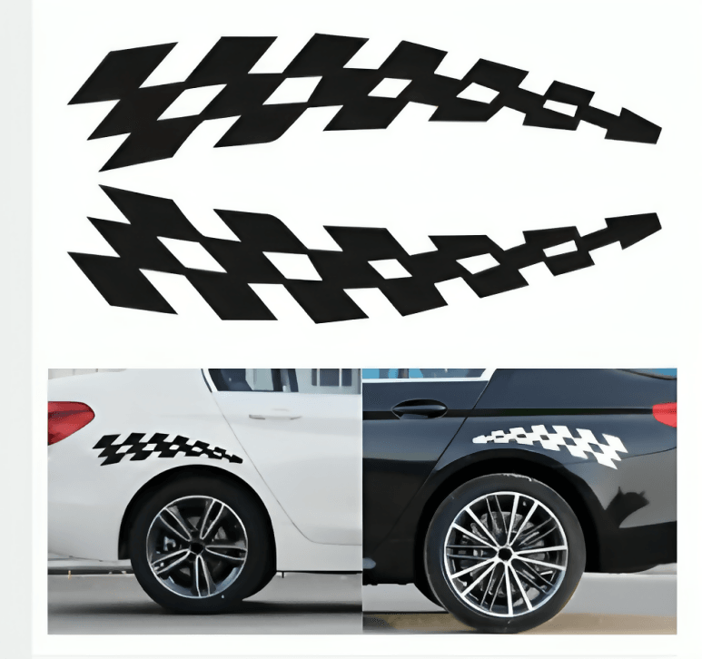 2Pcs Car Racing Stickers vinyl film Auto Wheel Eyebrow Decal For Toyota Honda Car Tuning Accessories - ValueBox