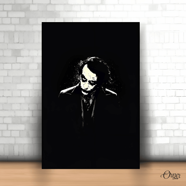 Home decor & Wall decor Heath Ledger Joker B&W (SIngle Panel) | Poster Wall Art - ValueBox