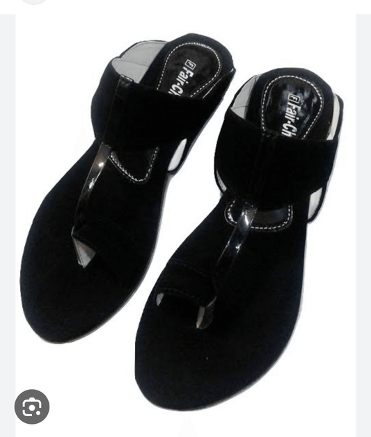 Kolapuri chapal Black Velvet Shoes
