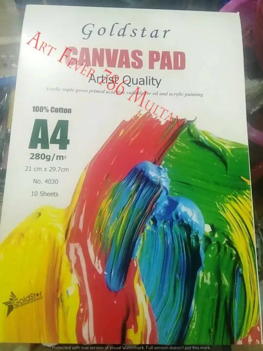 Canvas Pad Artist Quality 100 % Cotton Tripple Gesso acid free suitable for oil and acrylic Painting - ValueBox